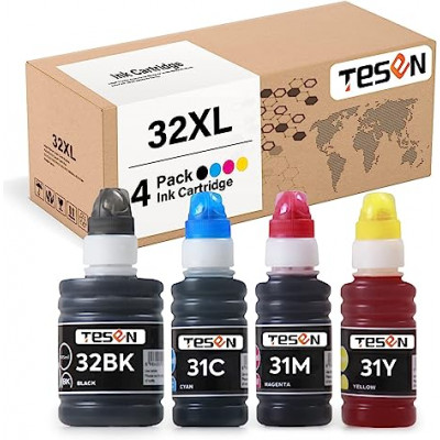 TESEN Compatible 31XL HP 32XL Ink Bottle Replacement 4 colors